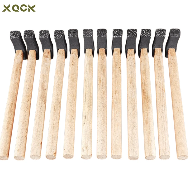 

Текстурный молоток с деревянной ручкой для формования металла, профессиональная поверхность золотого, серебряного меда, молоток для обработки DIY, ювелирные инструменты