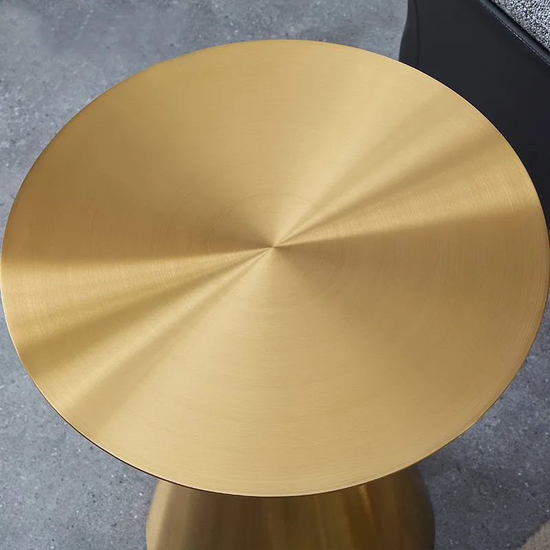 Luxo estilo nórdico mesa de chá de metal sala estar sofá mesa de canto dourado designer mesa de chá redonda dropshipping