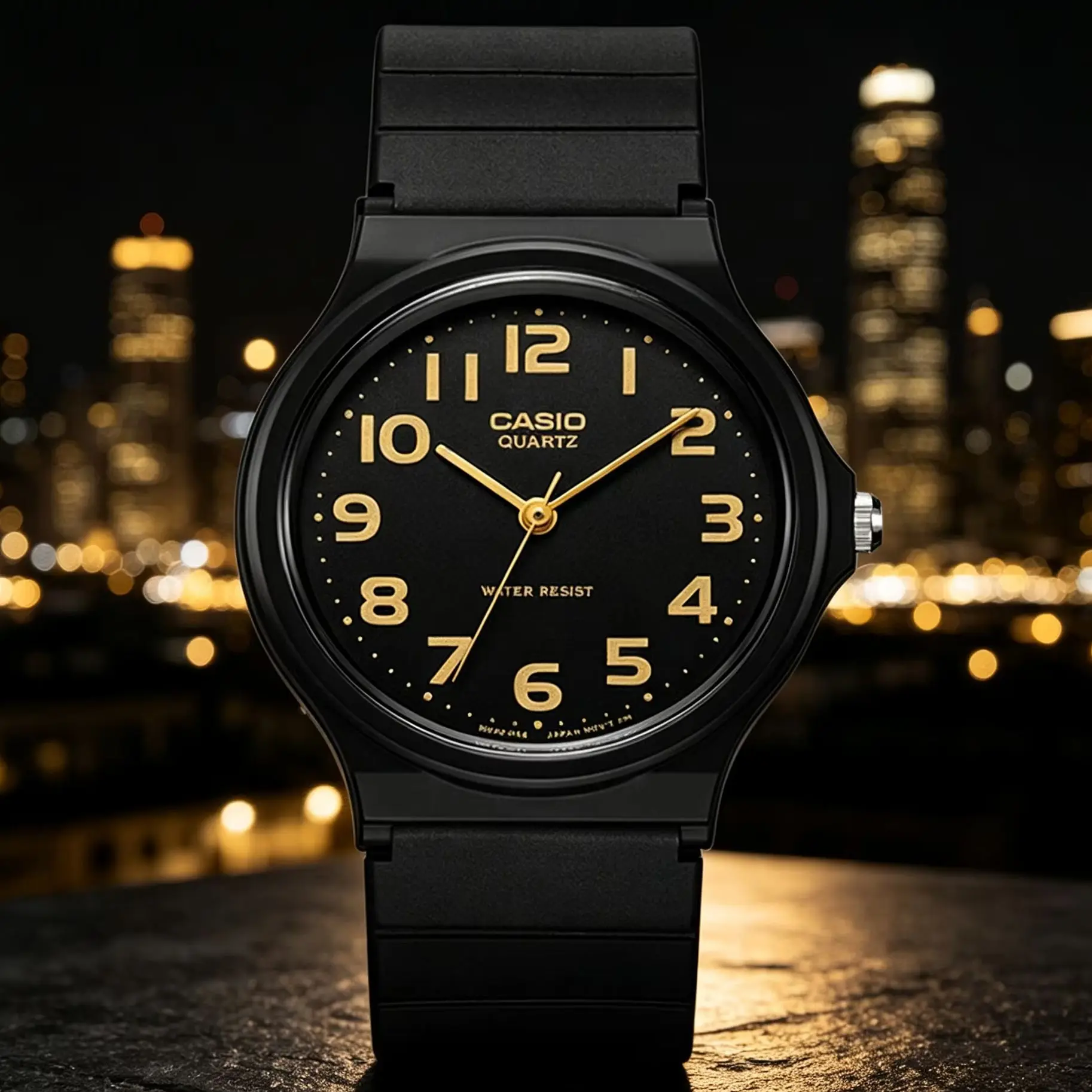 Casio MQ‑24 Series | Minimal Analog Wrist Watch | Resin Band | Daily Water Resistant | 3‑Year Battery | 3‑Hands Timekeeping