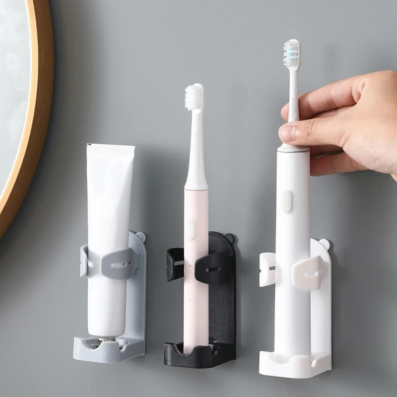 1Pc Shaver Rack Electric Toothbrush Holder Bathroom Men Razor Beauty Equipment Storage Holder Self-Adhesive Hook