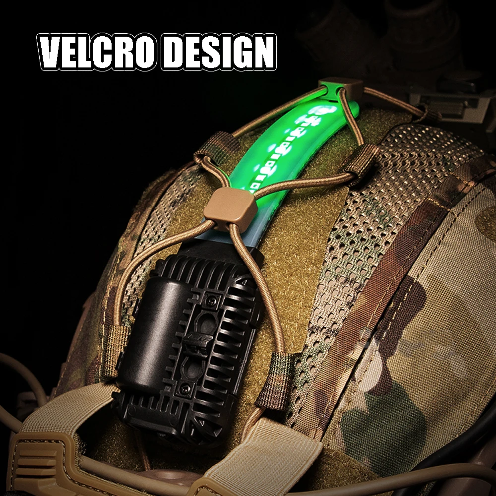 التكتيكية HEL-STAR 5 EXO وظيفة مزدوجة ماركر ضوء الادسنس ستروب خوذة ضوء استغاثة علامة وظيفية الأمن الإنقاذ الخفيفة #4