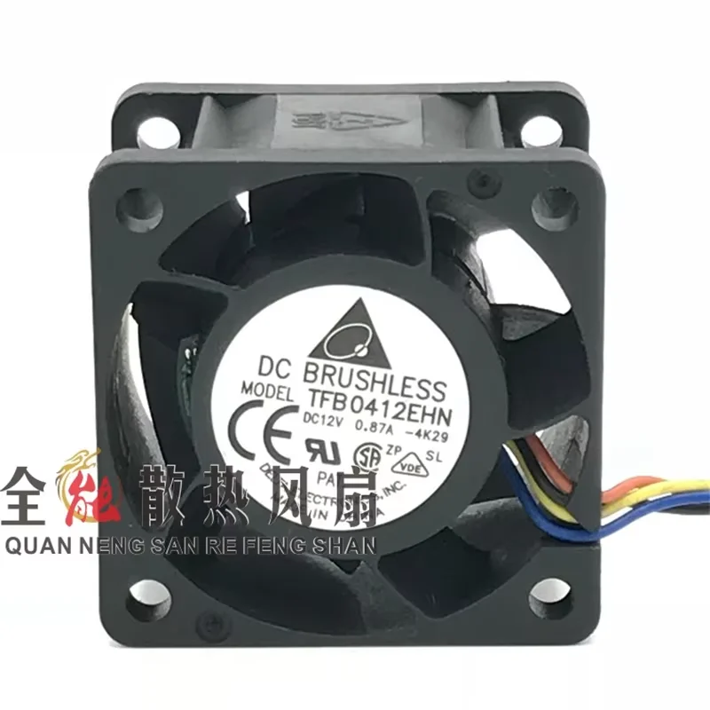 

Original TFB0412EHN 40 * 40 * 28MM 12v 0.87A 4CM 4-wire PWM violent dual ball server Cooling fan
