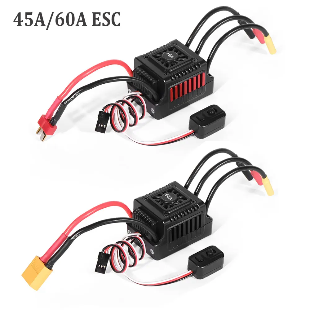 45A 60A RC ESC WSDT-45A  WSDT-60A Waterproof Sensorless Brushless ESC with XT60 / T Plug for 1/10 RC Cars