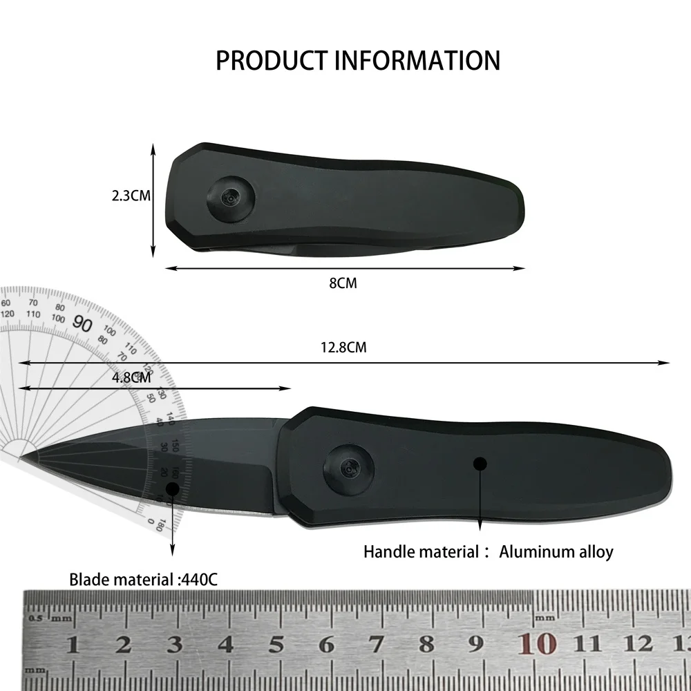 Folding Knife 7500 8Cr18Mov Plain Edge Blade Aluminium Alloy Handle Multipurpose Outdoor Folding Knives EDC Survival Tool