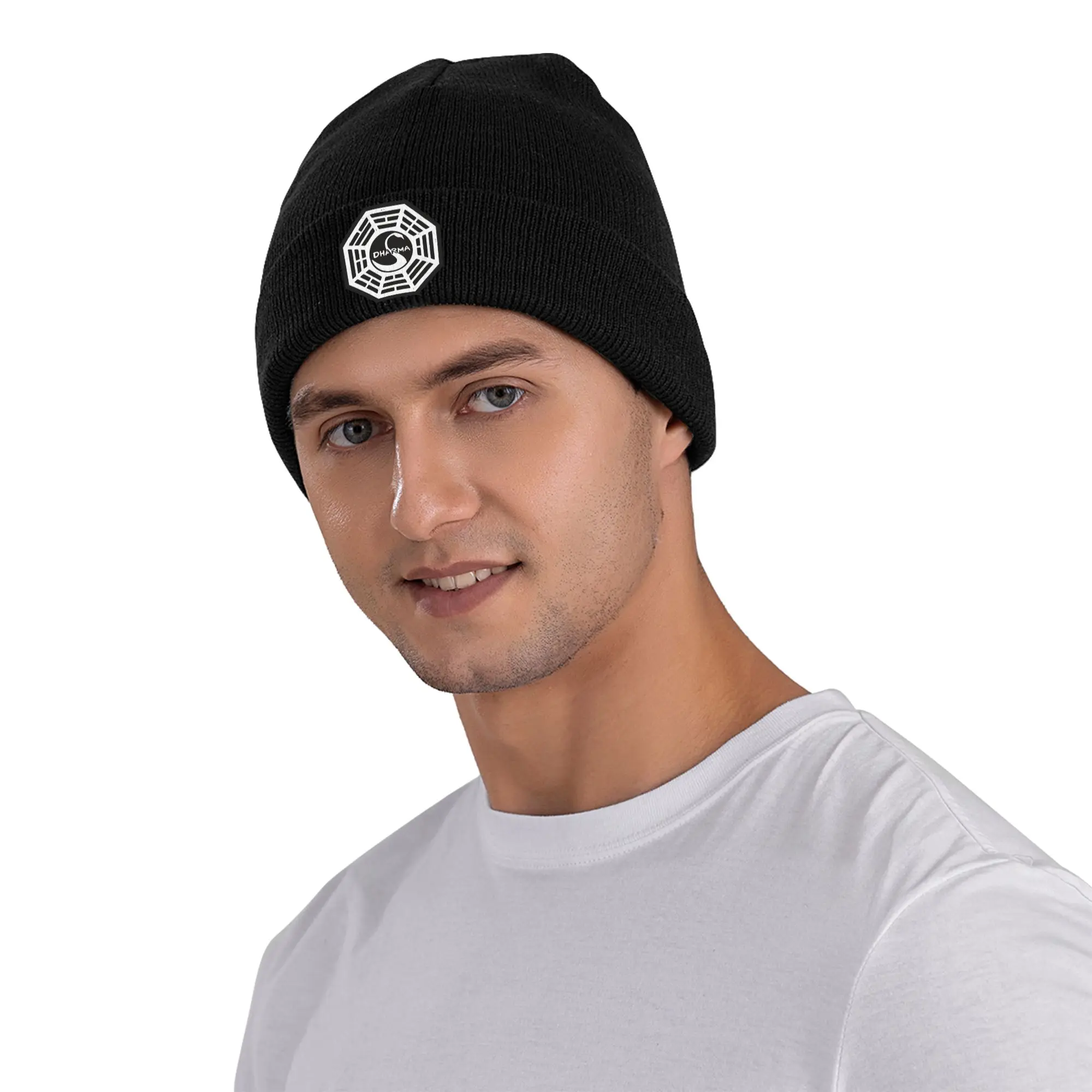 Dharma Initiative Lost The Swan Knitted Hat Beanies Autumn Winter Hats Warm Acrylic Fashion TV Show Cap Men Women Birthday Gift