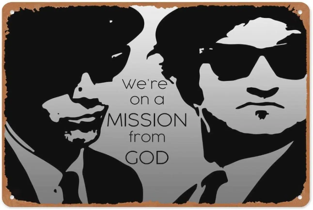 Vintage Metal Sign - The Blues Brothers Actors Celebrities - 8x12 Inch Wall Art for Garage, Man Cave, Game Room, Coffee Hou sign