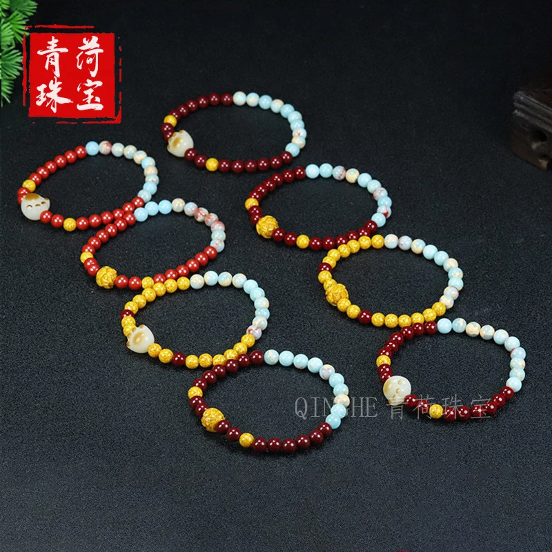 Women's , single-loop bracelet with high content of real