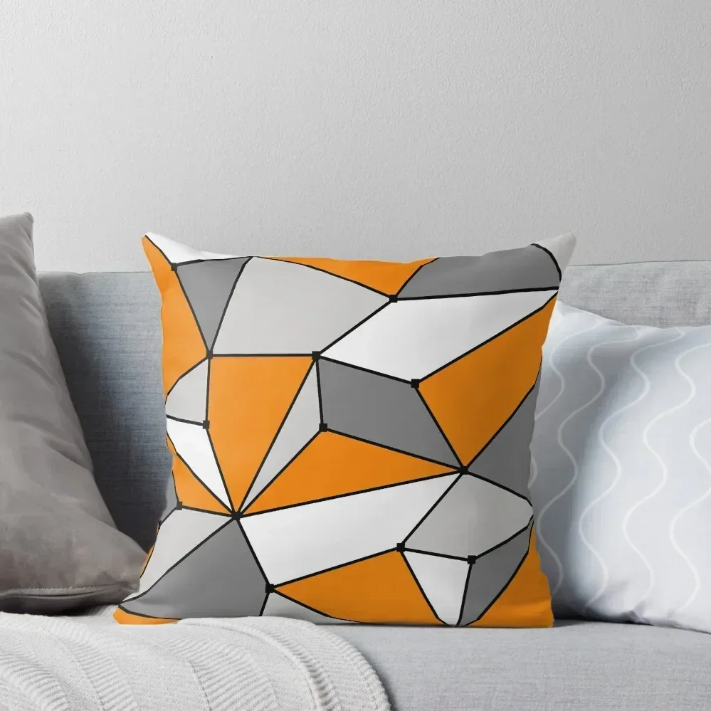

Abstract geometric pattern - orange, gray and white. Throw Pillow Elastic Cover For Sofa pillow cover luxury pillow