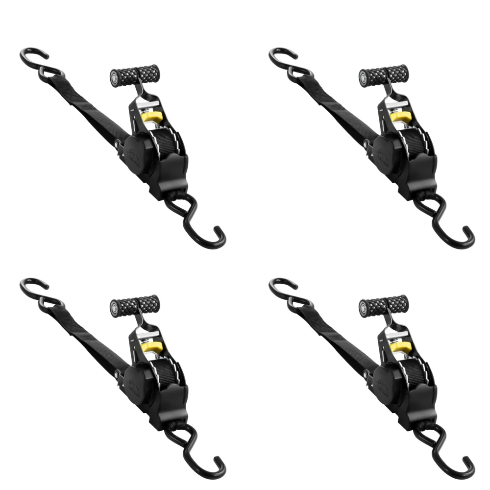 4pcs/set Auto Cargo Strap Retractable Ratchet Belt Tear-Resistant Truck Bed Cord Automatic Tension Bandage For Car Luggage Cargo