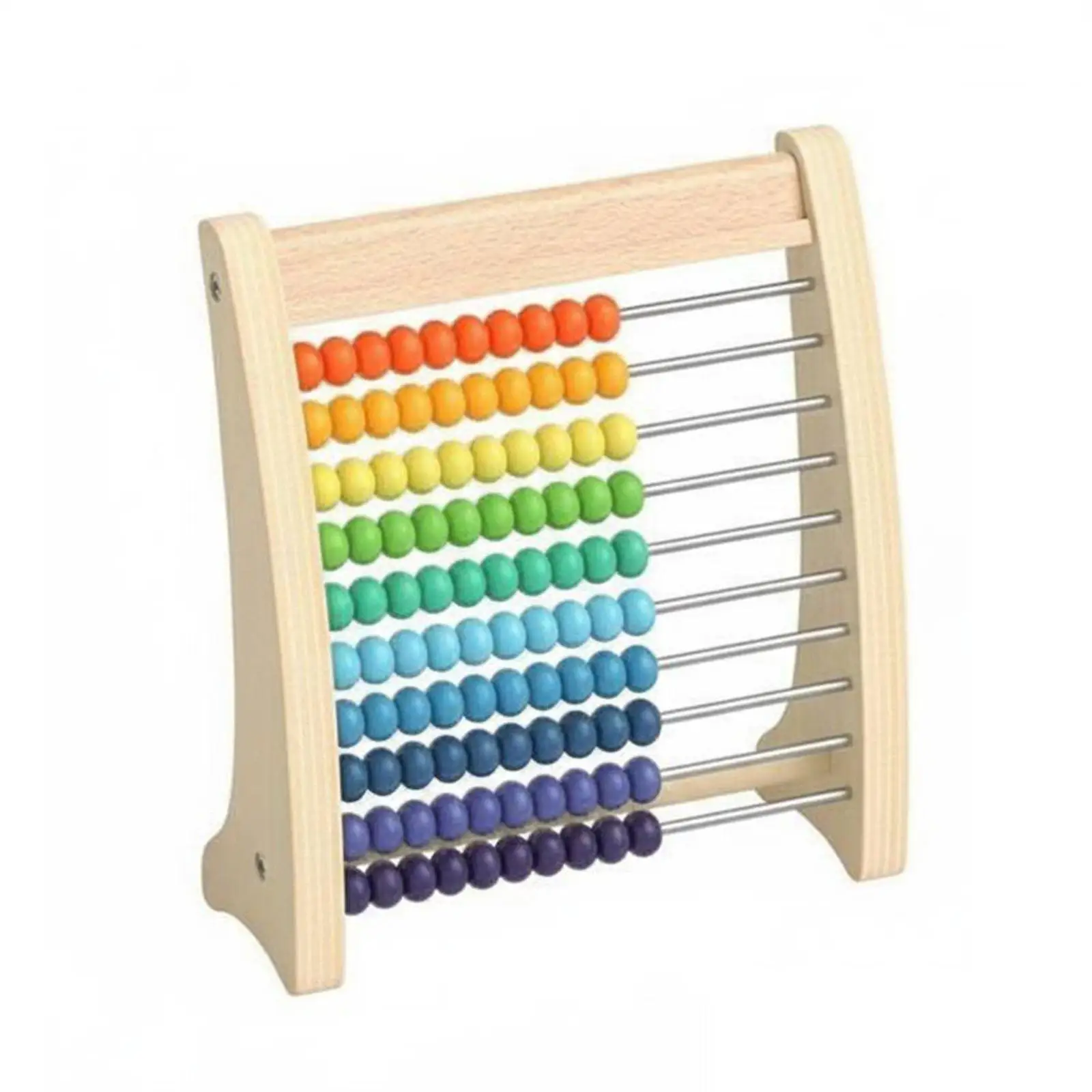 Kids Math Counter Early Learning Kids Counting Frame Colorful Beads Wooden Abacus for Preschoolers, Young Children, Classroom,