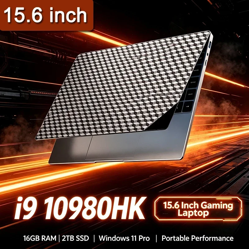 15.6 Inch Ultra Portable Laptop Powerful Core I9 10980HK 16GB Large Memory 1TB Solid State Drive Win11 Pro Gaming Study Notebook