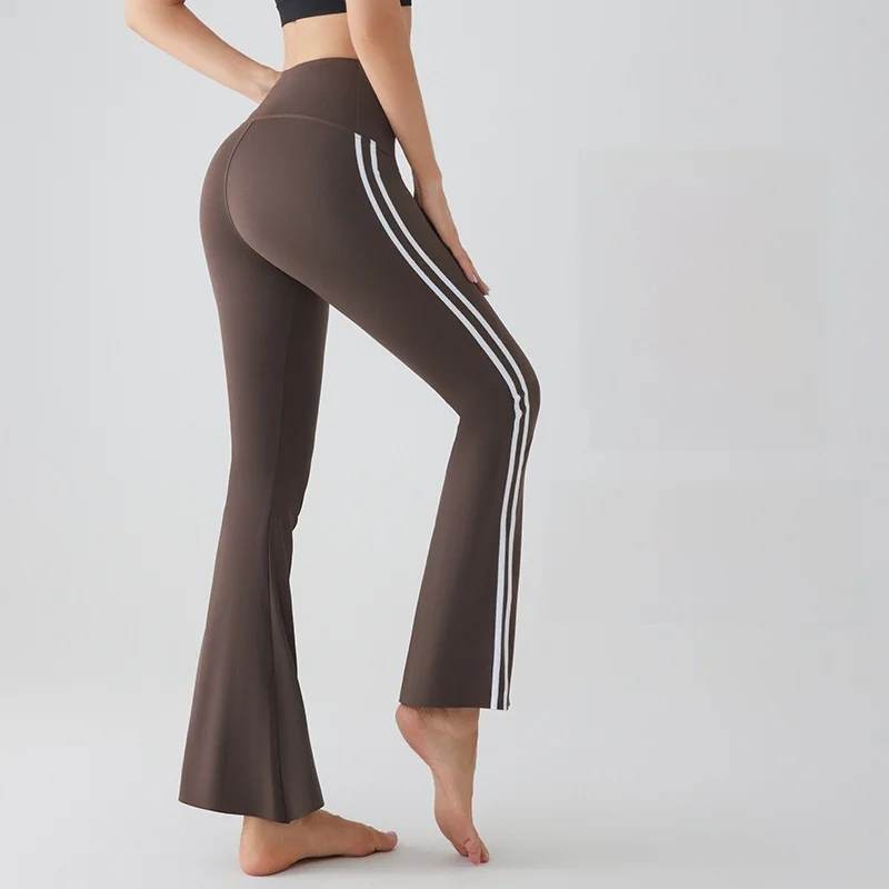 Slimming Fitness Yoga Pants High Waist Quick Dry Breathable Capri Length Elastic Waistband Sporty Bottoms Fashionable Trousers