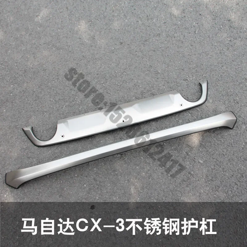 

Stainless steel front and rear Bumper Protector Skid Plate cover FOR Mazda CX-3 CX3 year 2014-2021 Car styling