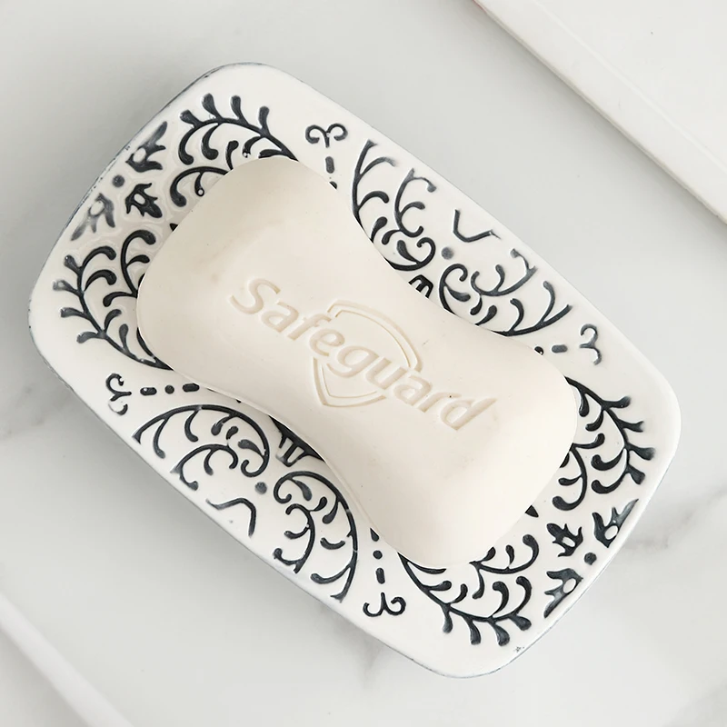 Bohemian Wind Ceramic Bathroom Products Bathroom Accessory  Lotion Bottle Soap Dish Mouthwash Cup Housewarming Gift Home Decor