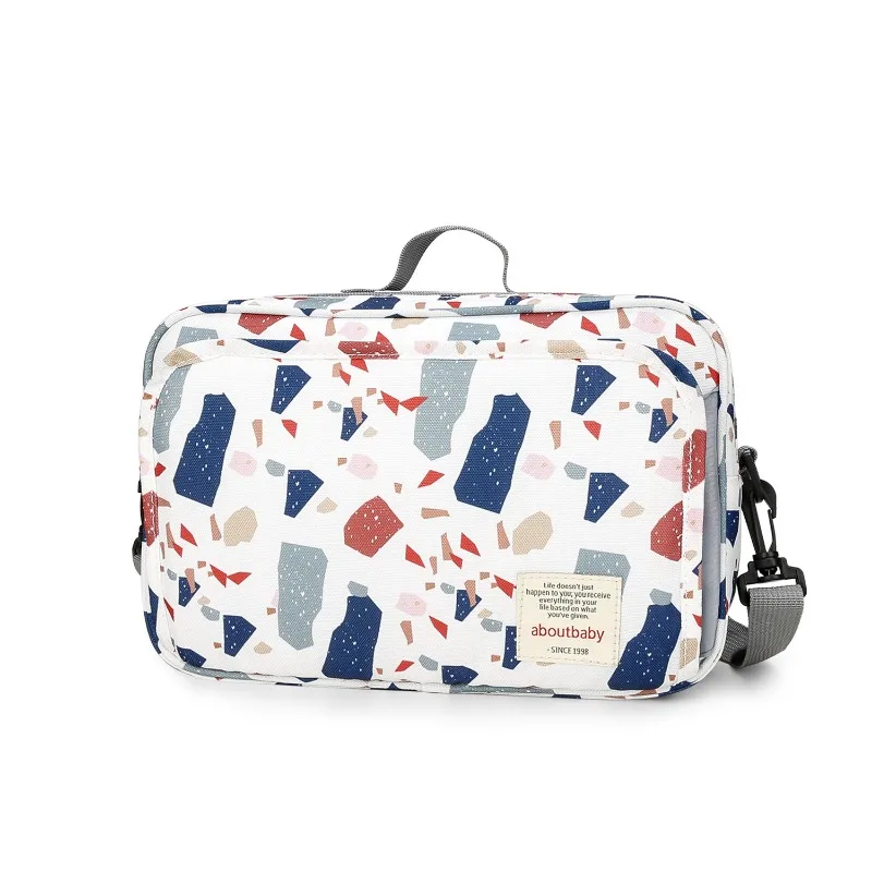 

New Mommy Bag for Outdoor Travel Waterproof Printed Cart Hanging Storage Diaper Bag for Mommy with Baby