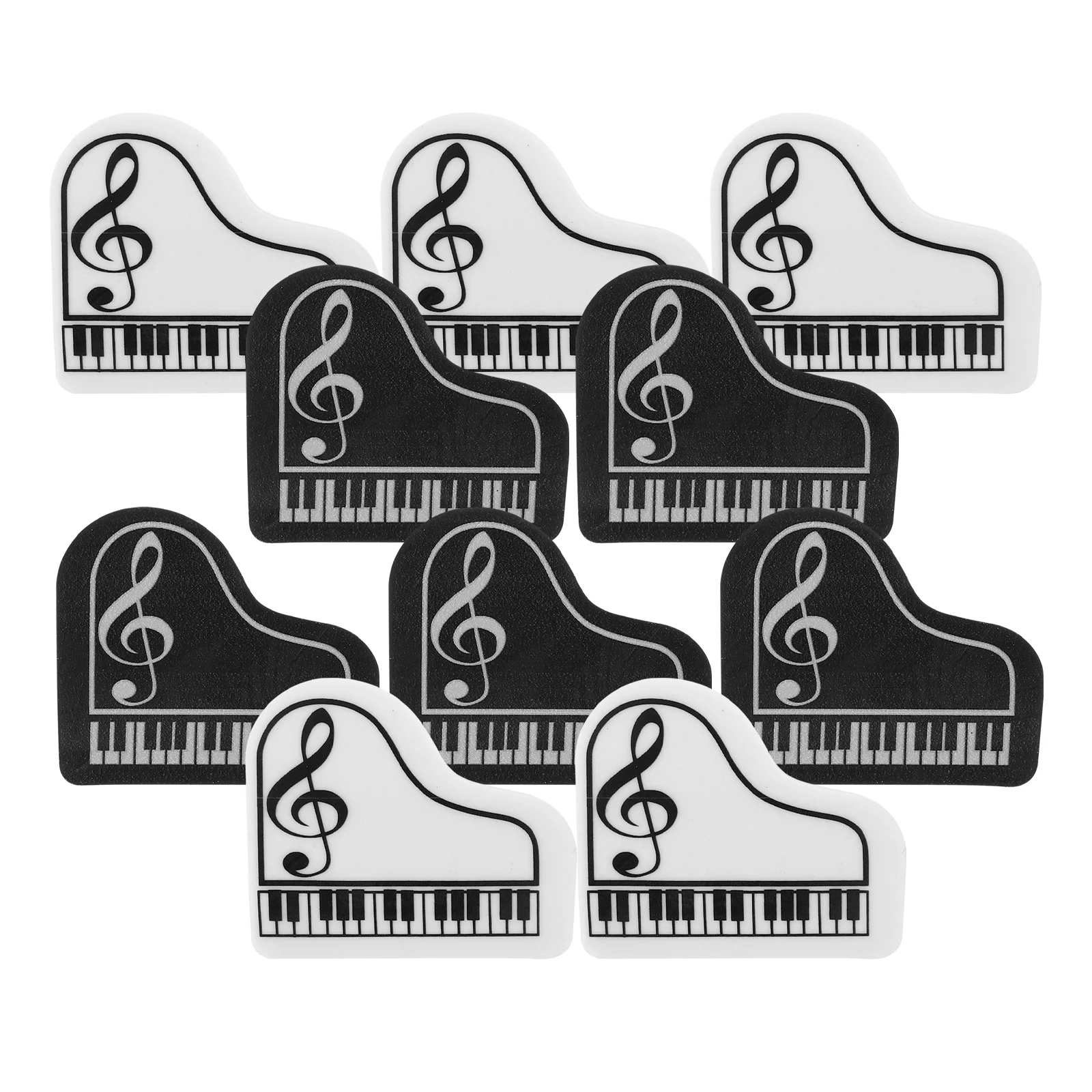 10 Pcs Piano Eraser Shaped Erasers Adorable Small for Kids Cute School Supplies Mini Convenient Unique Pencils