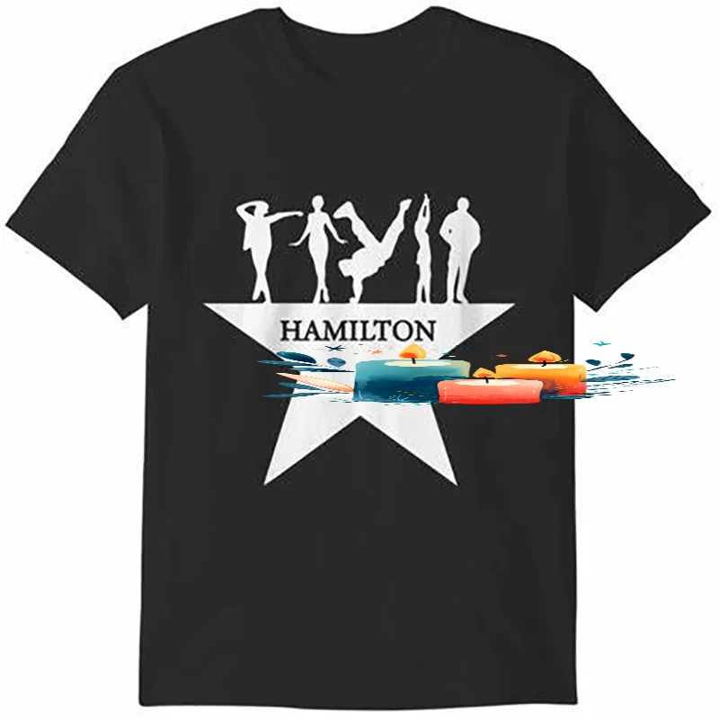 American Musical Hamilton T-Shirt 100% Cotton O-Neck Short Sleeve Summer Casual Mens Tee Shirt Streetwear