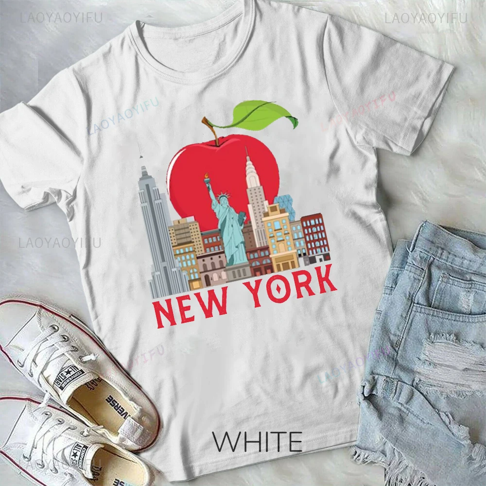 

Футболка с принтом Нью-Йорка, топы Capital New York, туристическая рубашка Нью-Йорк, уличная мода, хип-хоп, повседневная, удобная, индивидуальная