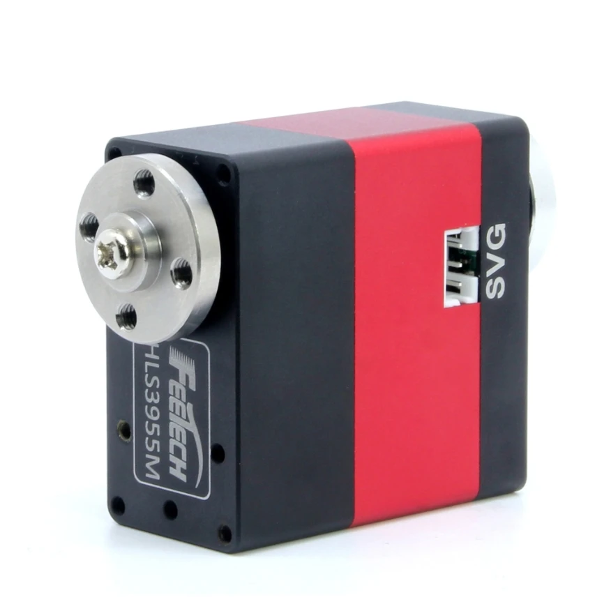 Feetech 12V 55Kg RC Servo แขนหุ่นยนต์ขายส่งเพลาคู่คงที่ควบคุม Real Time ข้อเสนอแนะโลหะวัสดุ