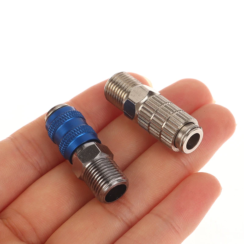 1 Set 1/8 Inch BSP Male And Female Connections Adapter Air Brush Parts Airbrush Quick Disconnect Coupler Release Fitting Plug