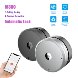 Wehere Smart Lock M300 Home Remote Control Wifi Wireless Original Cylinder Cut Key/Remove Switch American Lock