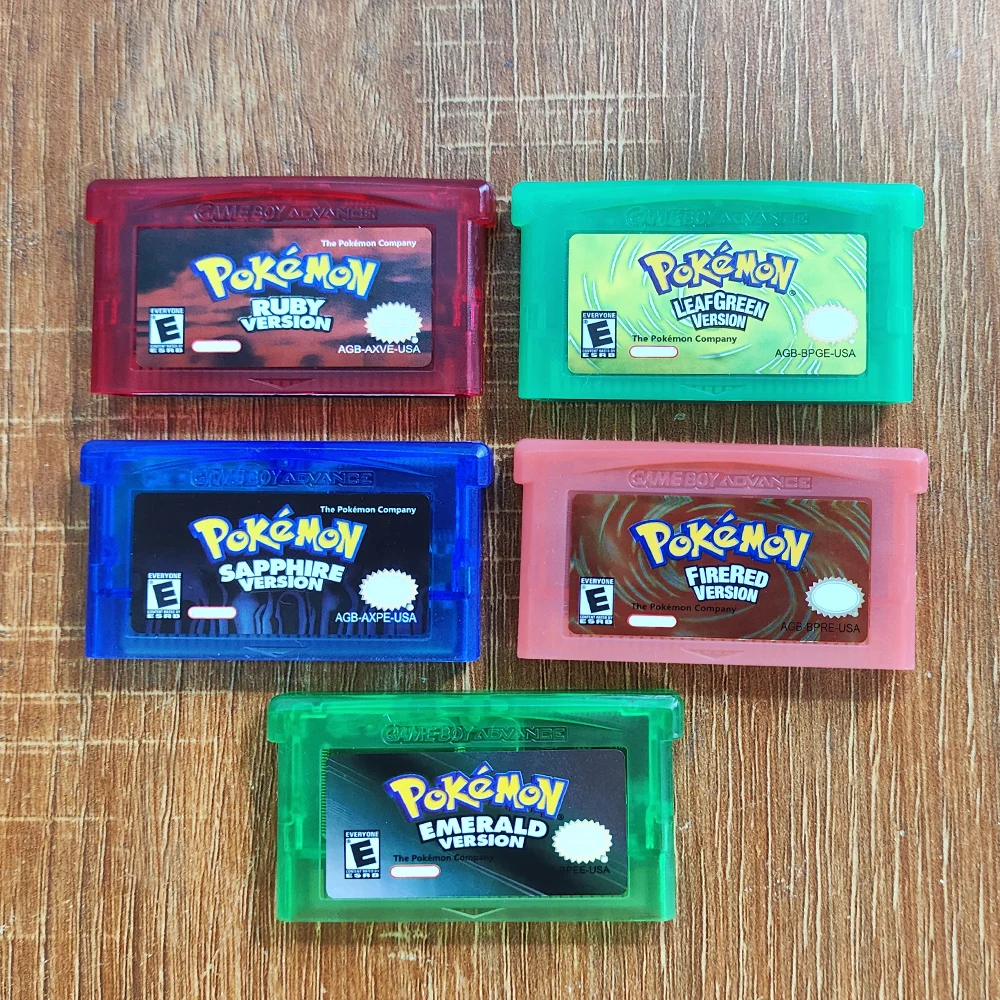 

GBA Game Pokemon Series 32-битный картридж для видеоигр Консольная карта Pokemon EMERALD FIRERED LEAFGREEN RUBY SAPPHIPE