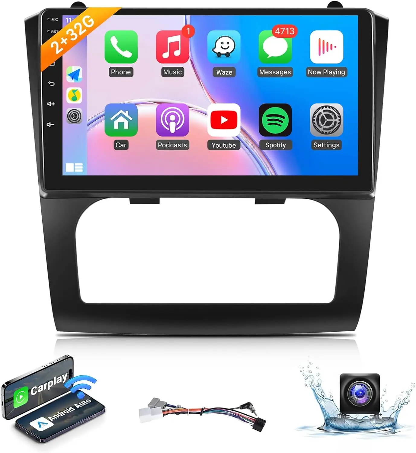 

9inch Touch Screen for Nissan Altima Car Stereo with Wireless Carplay Android Auto/Bluetooth/GPS/WiFi/Backup Camera/MirrorLink