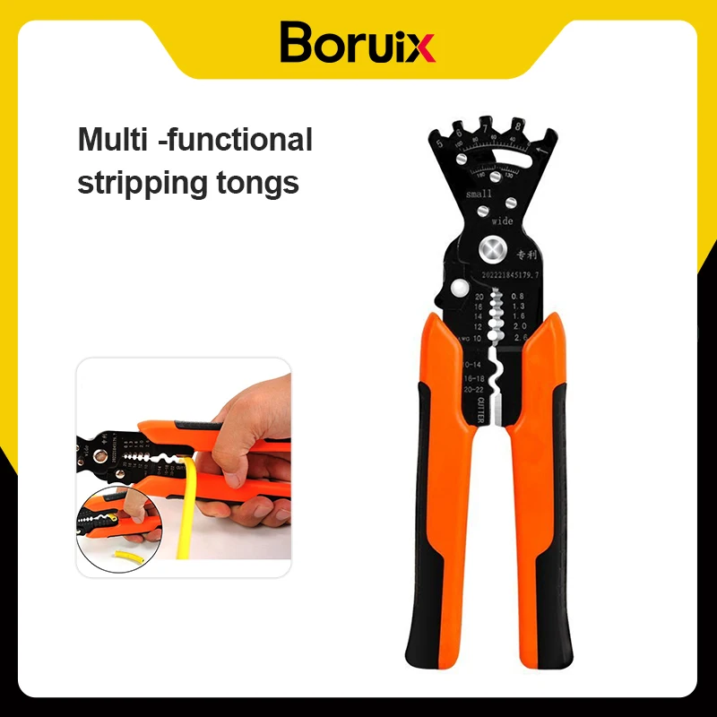 boruix multi funcional wire stripper wire cutting stripping crimping bending twisting peeling ferramentas manuais alicate em 1 01