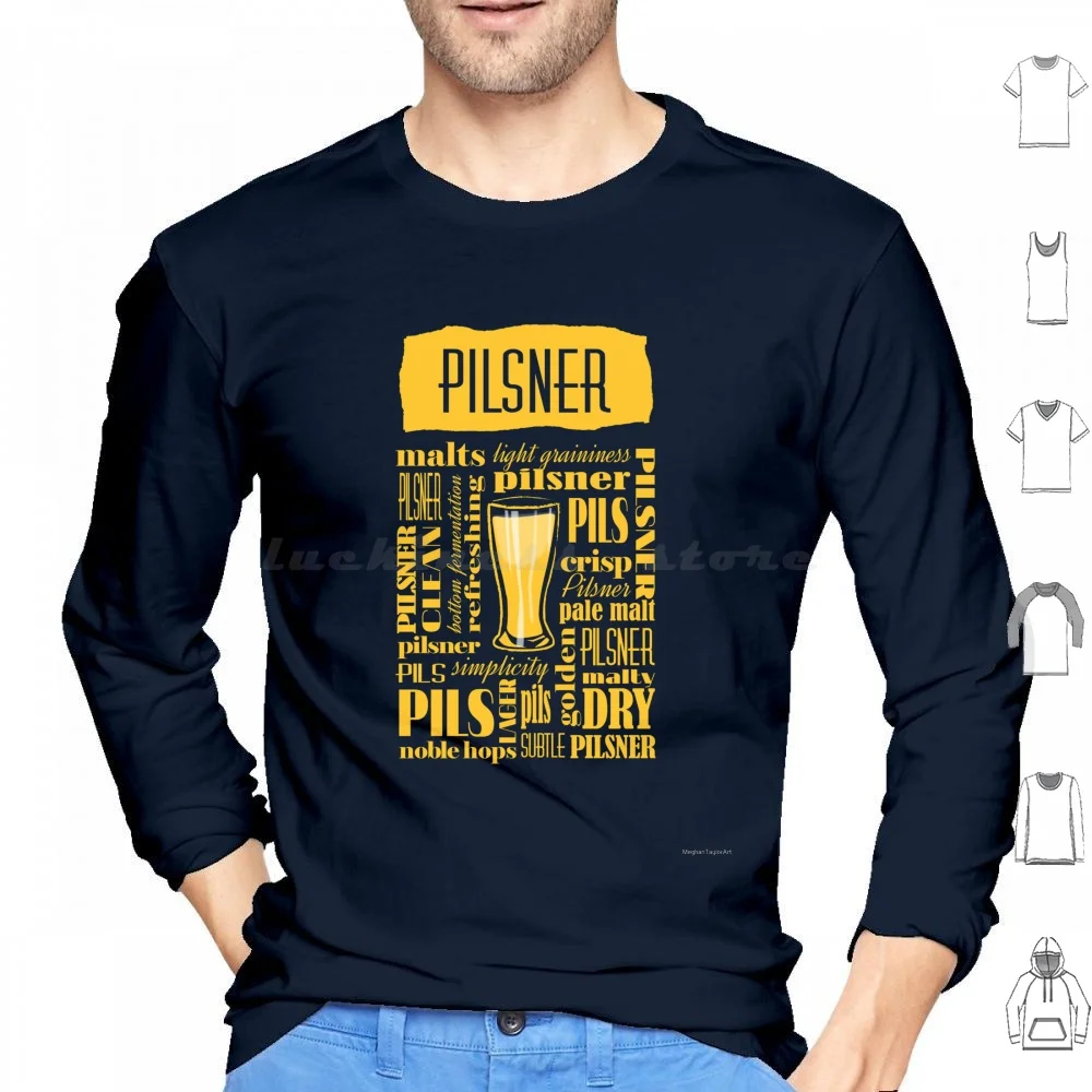 Pilsner Beer Lover Tasting Notes Hoodies Long Sleeve Beer Lover Beer Brewer Beer Hops Beer Lover Beer Expert Pilsner