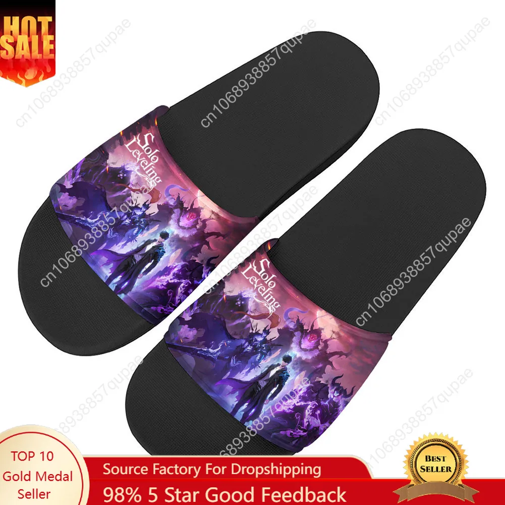 

Solo Leveling Sung Jin-Woo тапочки домашняя обувь для воды аниме мультфильм мужские женские подростковые пляжные сандалии для бассейна летние тапочки на заказ