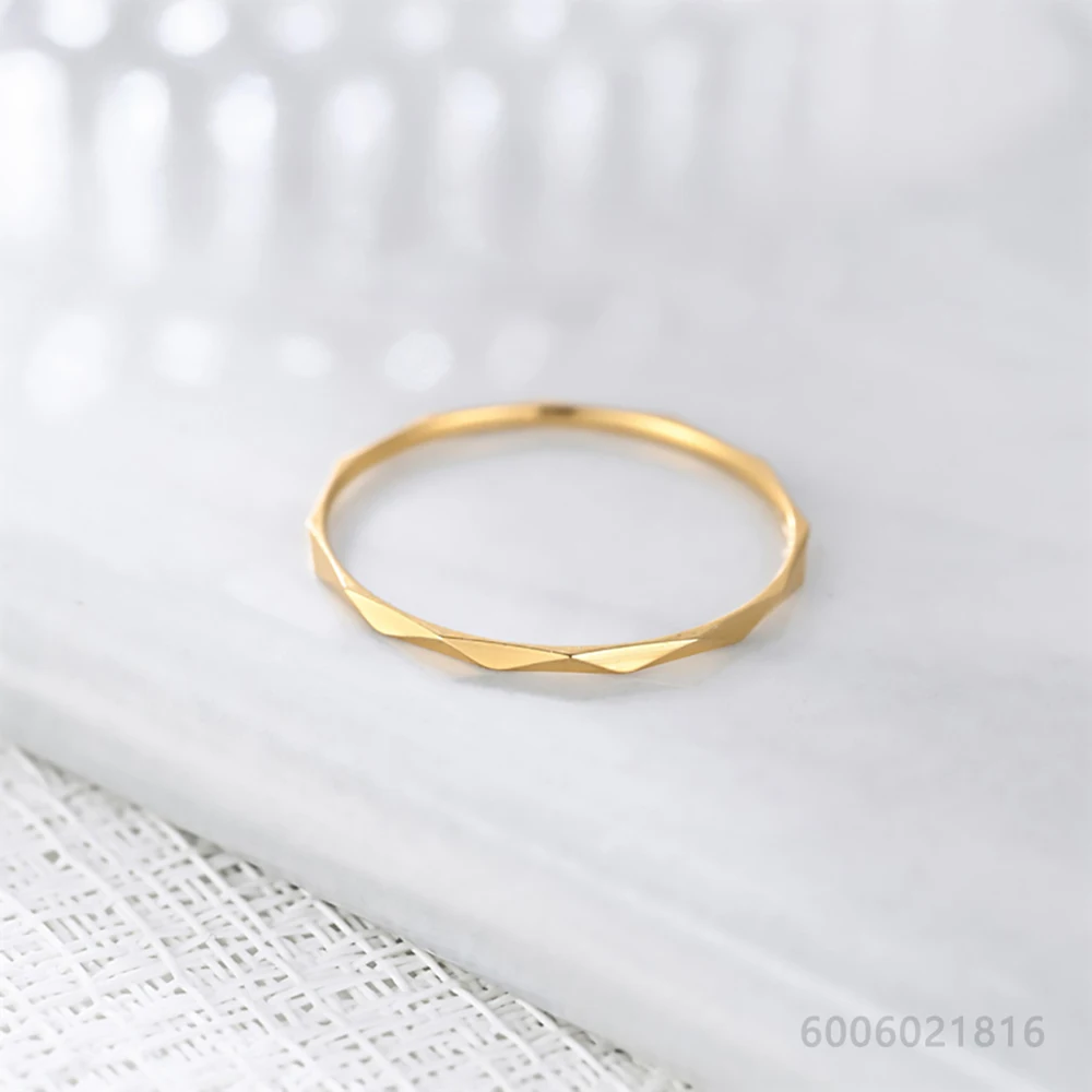 Women's 925 Sterling Silver Gold Thin Ring
