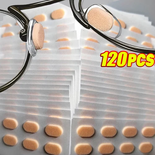 Imagen 1 del producto Almohadillas para la nariz antideslizantes suaves, espuma EVA, autoadhesivas, absorbentes del sudor, almohadillas para la nariz reutilizables, pegatinas para gafas, accesorios para gafas