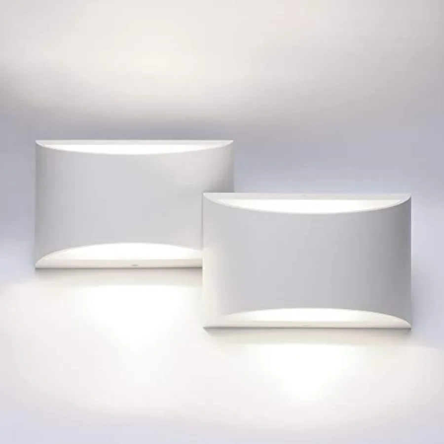 

Indoor Aluminum Modern LED Wall Sconce Hardwired Interior Wall Lights Set of 2 Up and Down Wall Mount Light for Living Room Bed