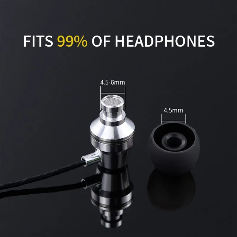 5 paia/set punte per auricolari di ricambio in silicone punte per auricolari in-ear copertura universale per cuffie cablate/wireless tappi per le orecchie/M/L