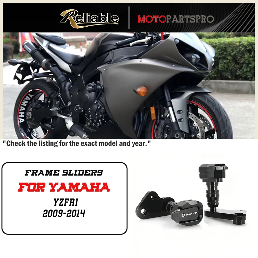 

For YAMAHA YZF-R1 YZFR1 YZF R1 2009 2010 2011 2012 2013 2014 Motorcycle CNC Frame Sliders Crash Protector Falling Protection For