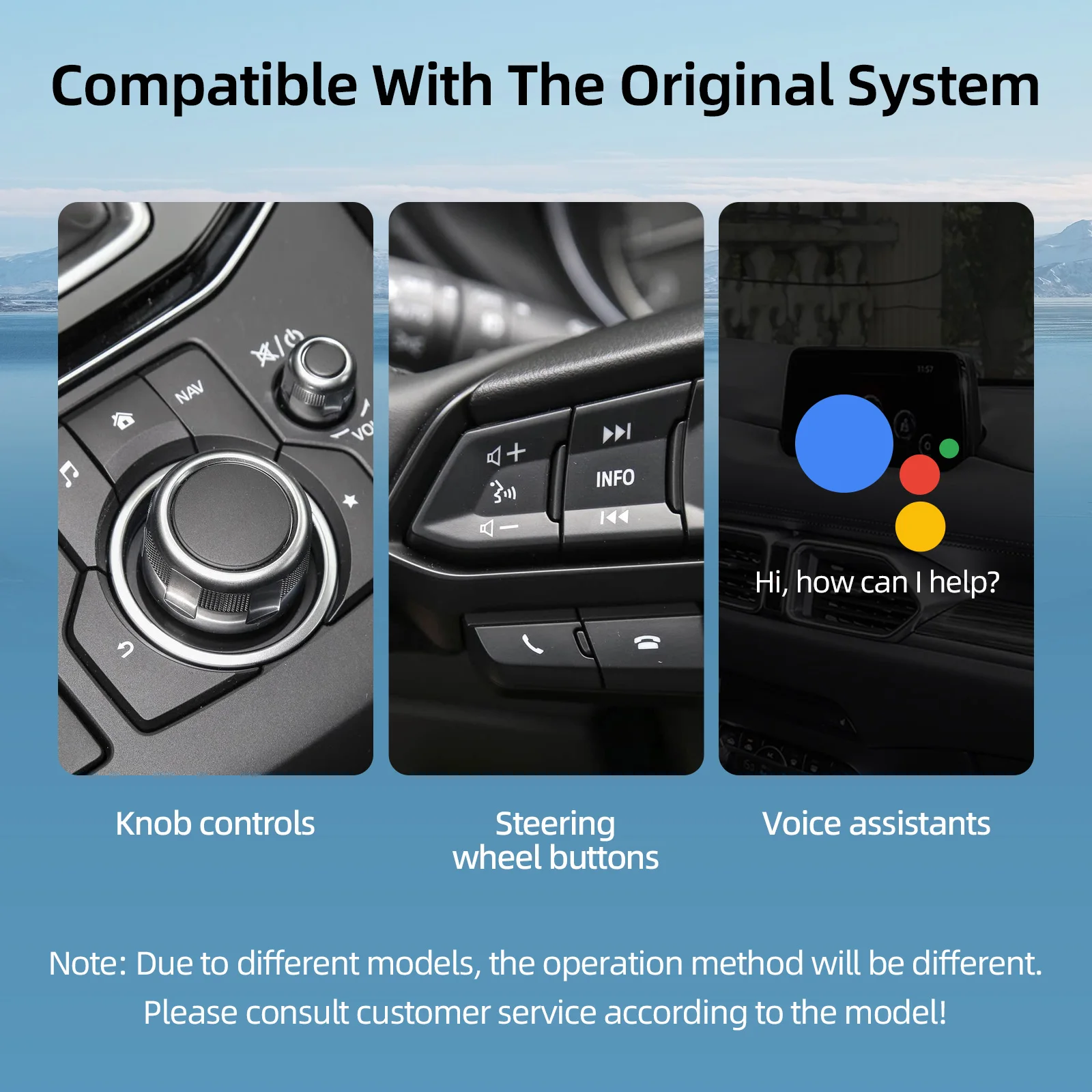 مجموعة EzoneTronics OEM Hub Retrofit لنظام توصيل MZD المتوافق مع Mazda 2/3/6/CX3/CX5/CX9/Fit لسيارة Carplay وAndroid Auto #5