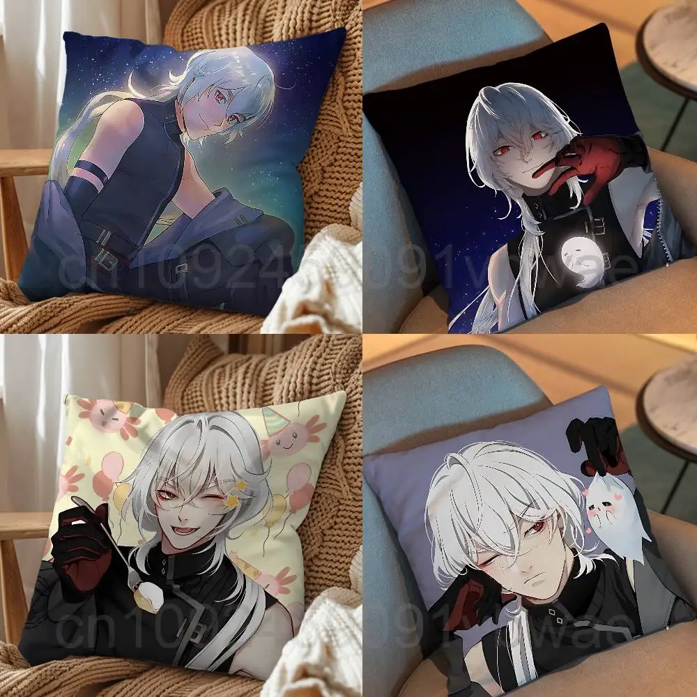 

ADWD ZERO Kael Date with Death Pillow Case Anti-dustmite Pillowcase Invisible zipper silky short plush Sofa cushion cover