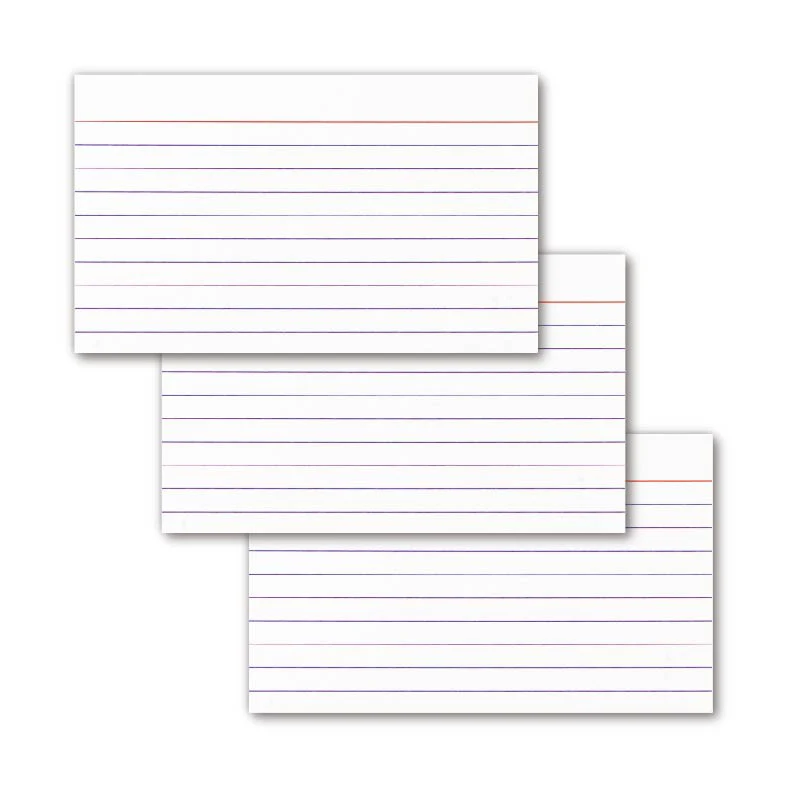 50 fogli/set Index card 3 ''x 5'' American classic style Study notes Office card Color mash