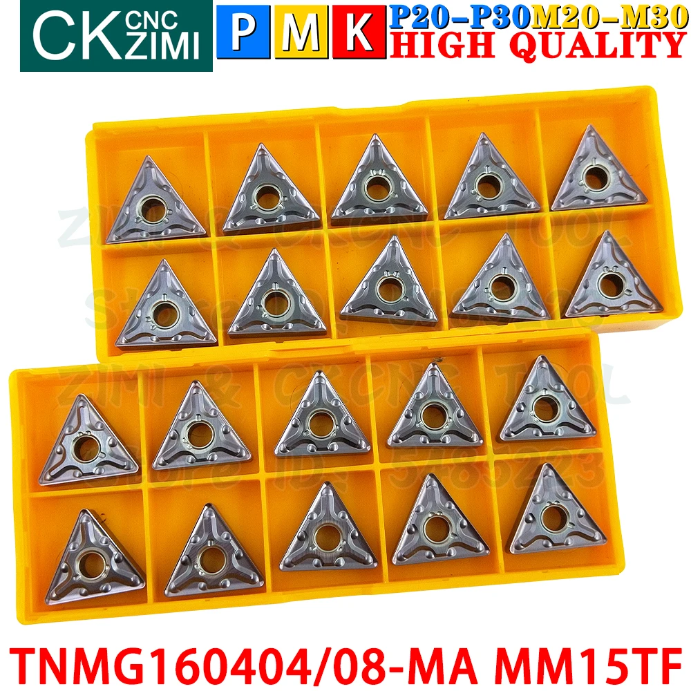 TNMG160404-MA MM15TF TNMG160408-MA MM15TF Carbide Inserts External Turning Inserts Tools TNMG 1604 CNC Metal Knife Lathe Tools