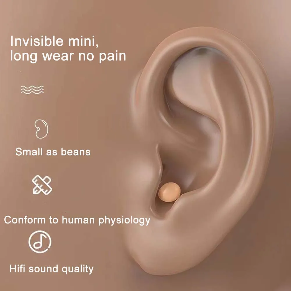 Mini Auriculares Bluetooth Invisible Earphone Sleeping Headset Wireless Sleep Earbud Noise Reduction With Mic Charging Box