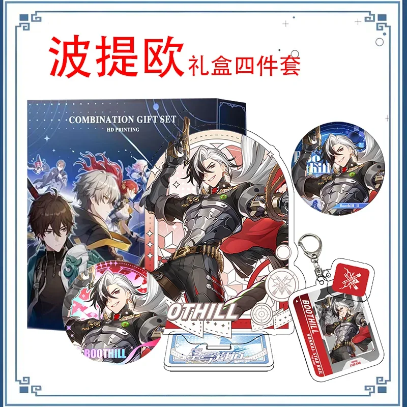 Anime Boothill Honkai: Star Rail Acrylic Stand Model Figure Desk Display Toys Pendant Keychain Clothes Button Brooch Badge Pins