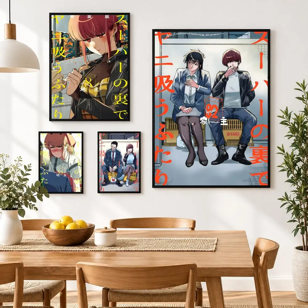 Smoking Behind the Supermarket with You Poster Waterproof HD Modern Peel And Stick Wall Decor Living Room Dorm Garage