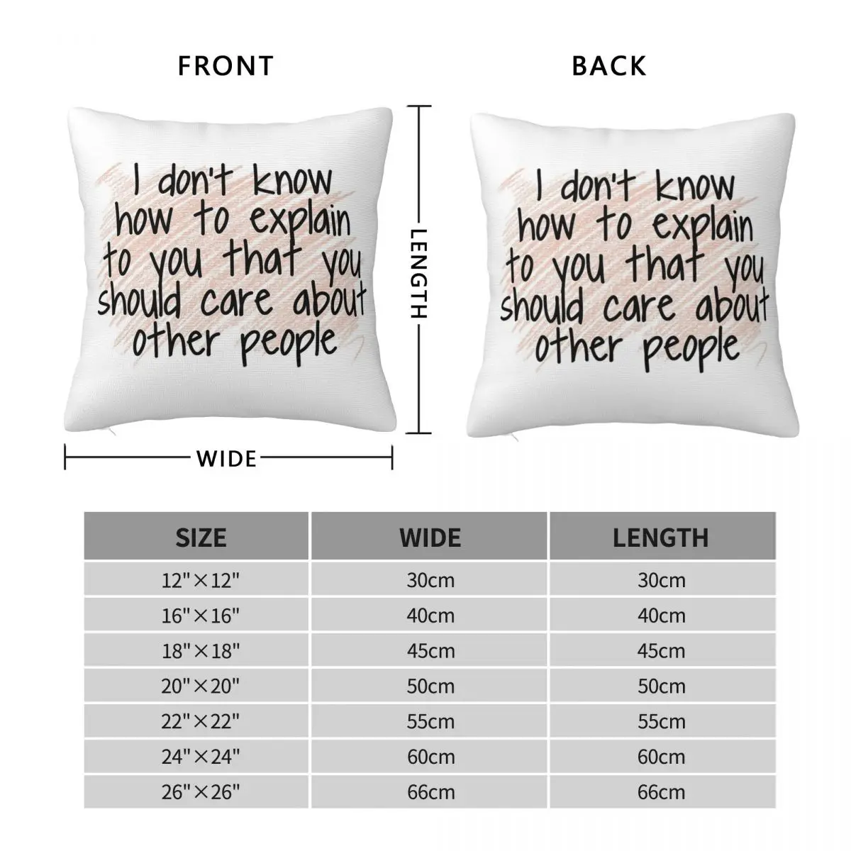 I Don't Know Square Pillowcase Pillow Cover Polyester Cushion Zip Decorative Comfort Throw Pillow for Home Bedroom