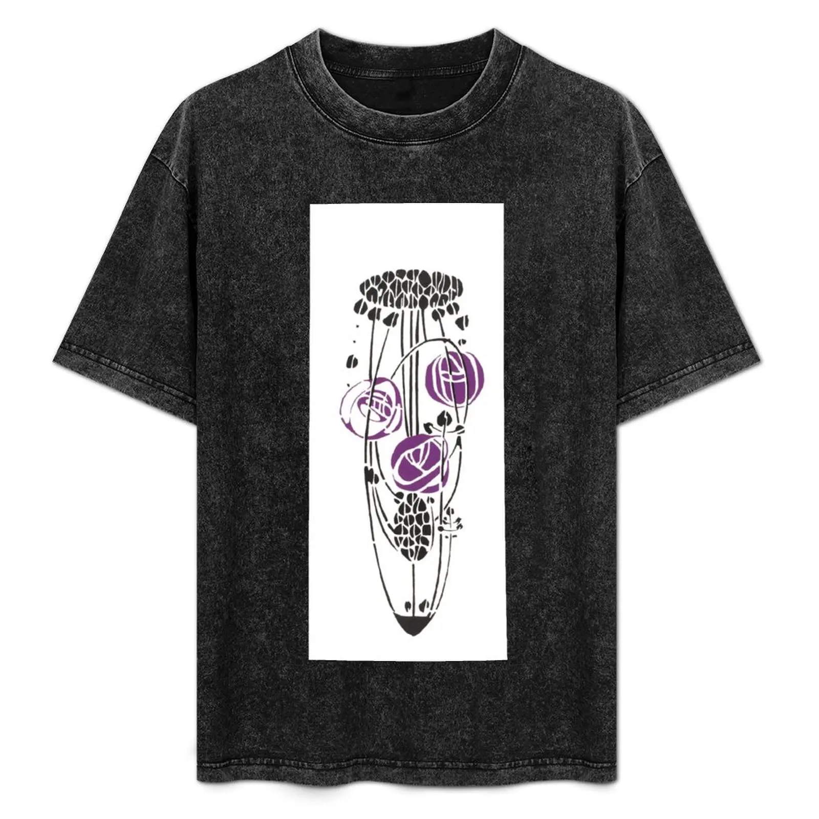 

Charles Rennie Mackintosh Roses 4. T-Shirt Urban Casual Loose Fit Tee