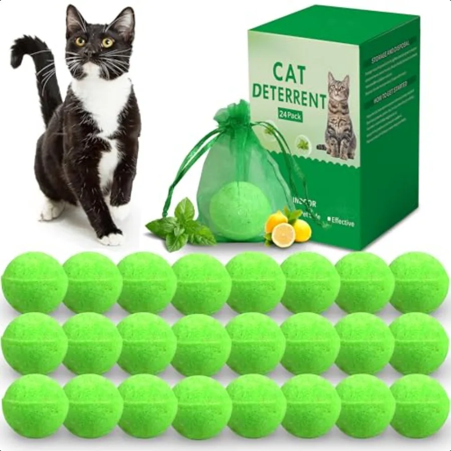 

24Pack Cat Deterrent Outdoor Indoor LongLasting Natural Peppermint Cat Deterrent Keep Cats Away from Yard Garden Lawn Furniture