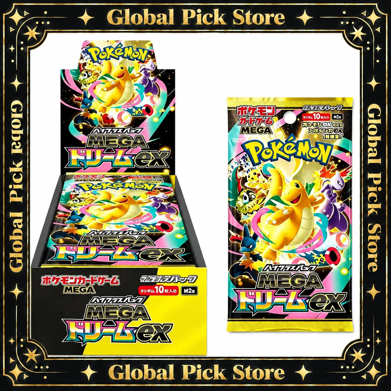 Nuevo Hot Pok TCG l M2a Edición JP, Tarjetas Coleccionables, Caja Sorpresa, Mega Dream EX, Caja Dorada, Paquete de Refuerzo, Regalo de Cumpleaños