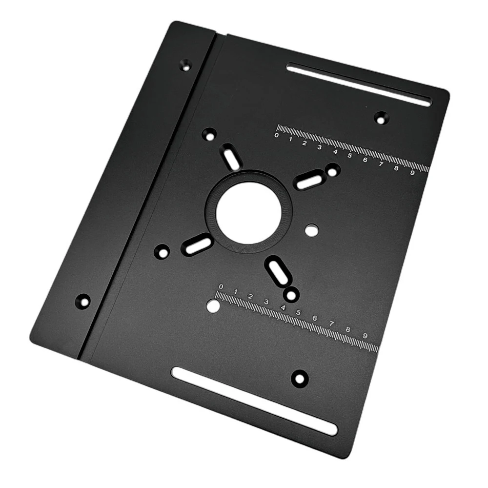 Router Table Insert Plate Aluminum Wood Milling Flip Board Trimming Machine Engraving Auxiliary Tool Woodworking Benches