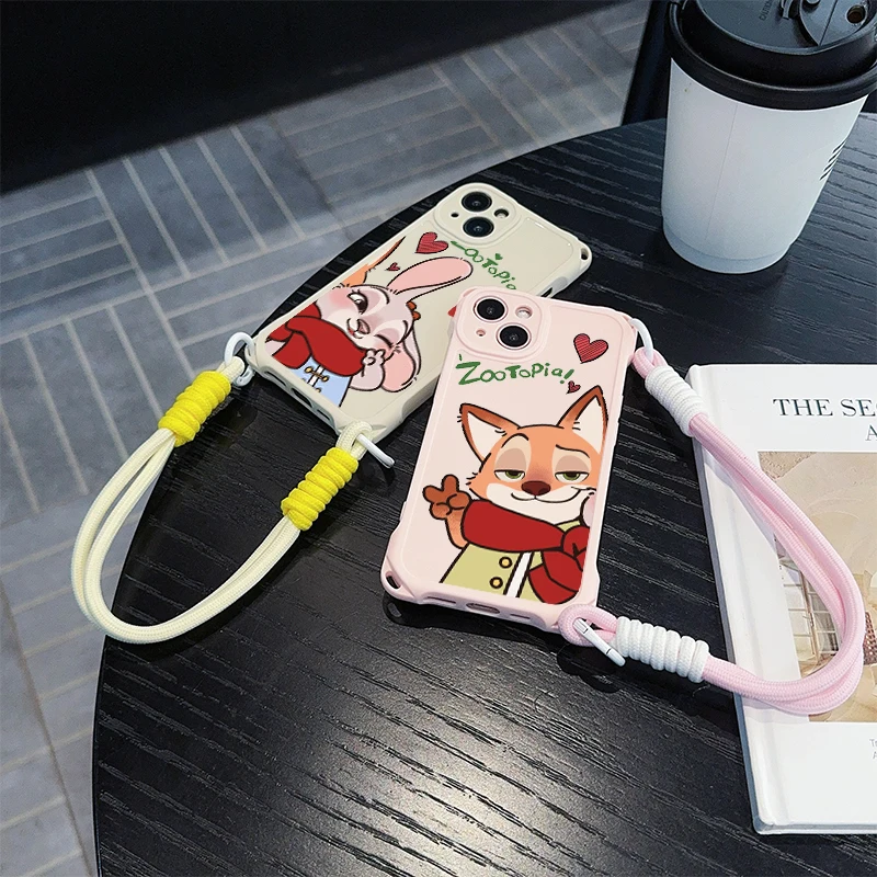 

NEW Disney Zootopia lovers For Samsung A55 A54 A53 A52 A51 A35 A34 A33 A32 A31 A25 A24 A23 A22 A21S A14 lanyard Shockproof Case