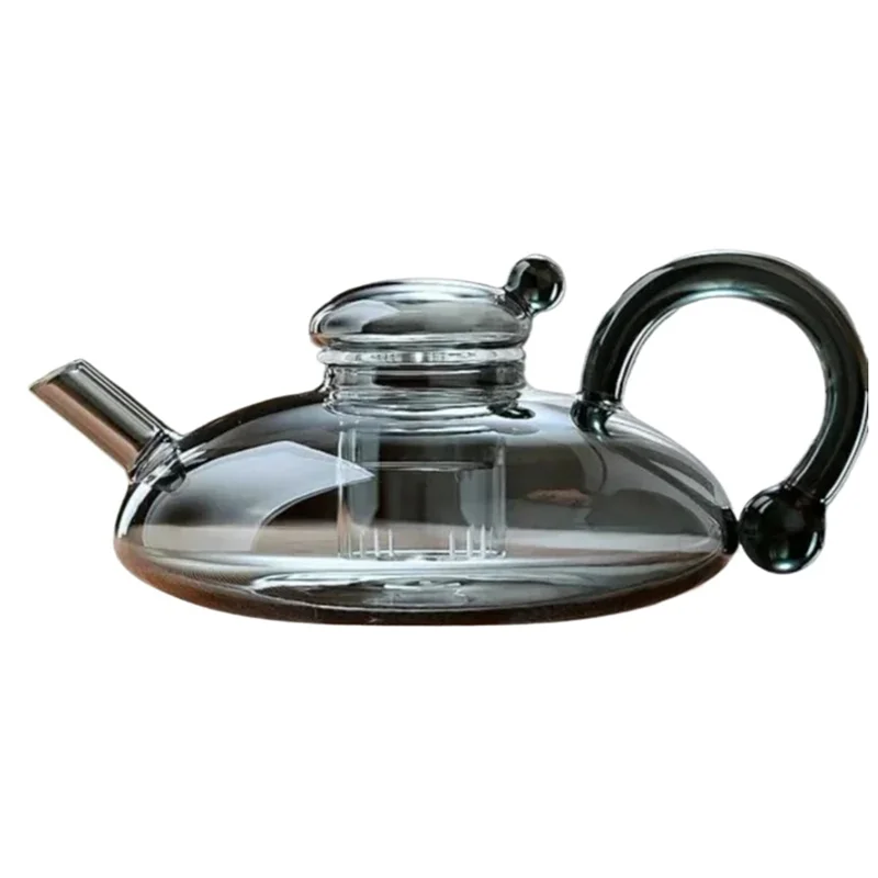 

B84B-Flower Tea Pot Set Heat-Resistant Glass Nordic Style English Boiled Fruit Tea Pot Affordable Luxury Health Accessories