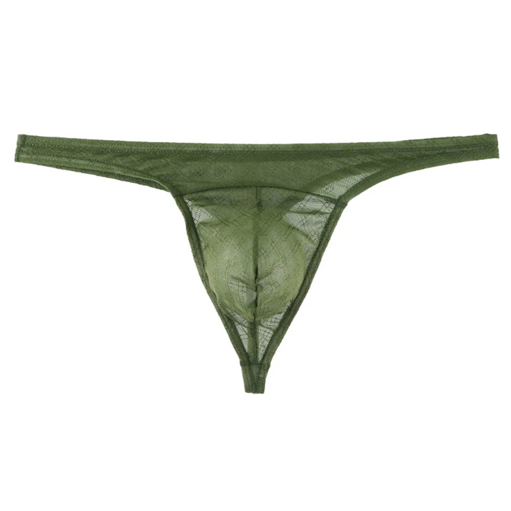 Men Mesh Plaid Erotic Japanese Thong G-String Low Rise Unisex Panties Soft Underwear For Man Sex Gay Lingerie Ultra Hot Calcinha
